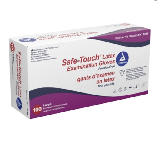 Safe Touch Natural Latex Exam Gloves